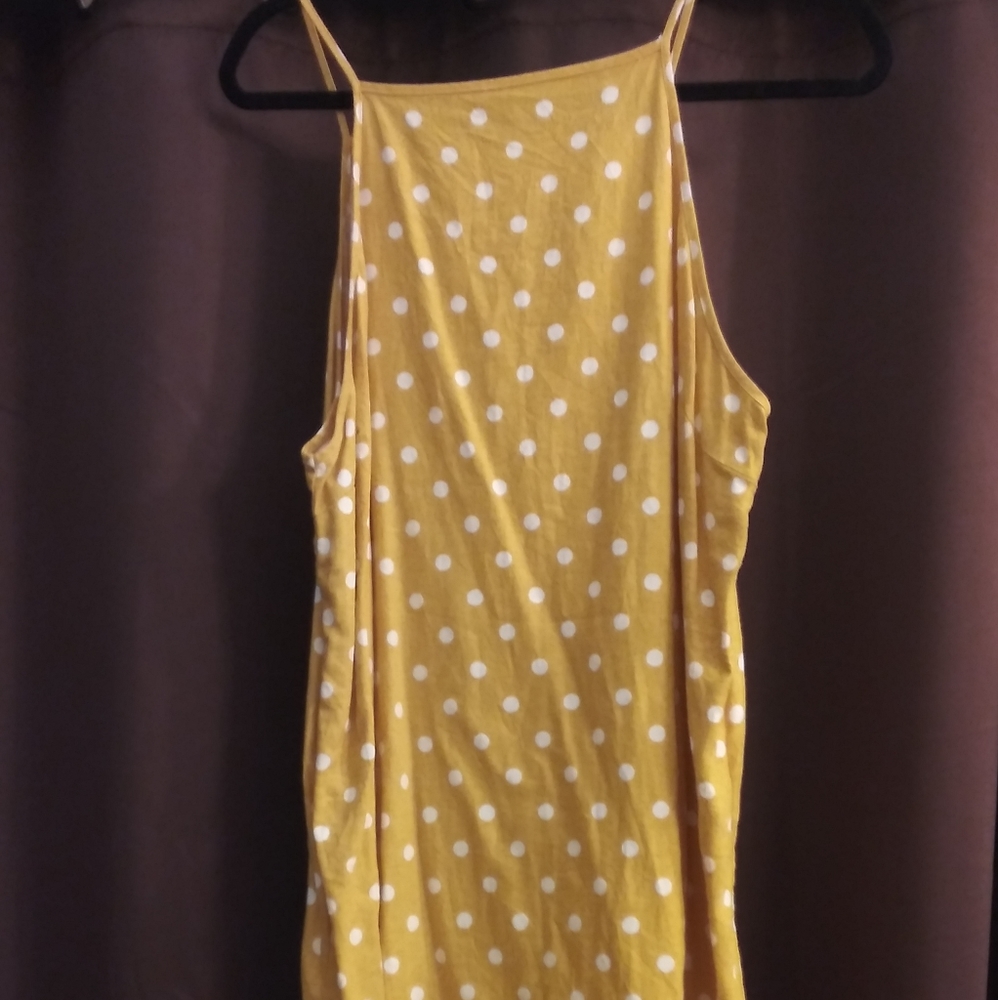 White polka dot dress